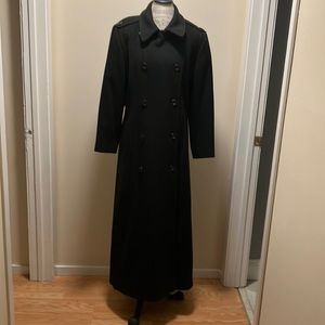 PERRY ELLIS  100 % MARINO WOOL Maxi Length Coat FULLY LINED